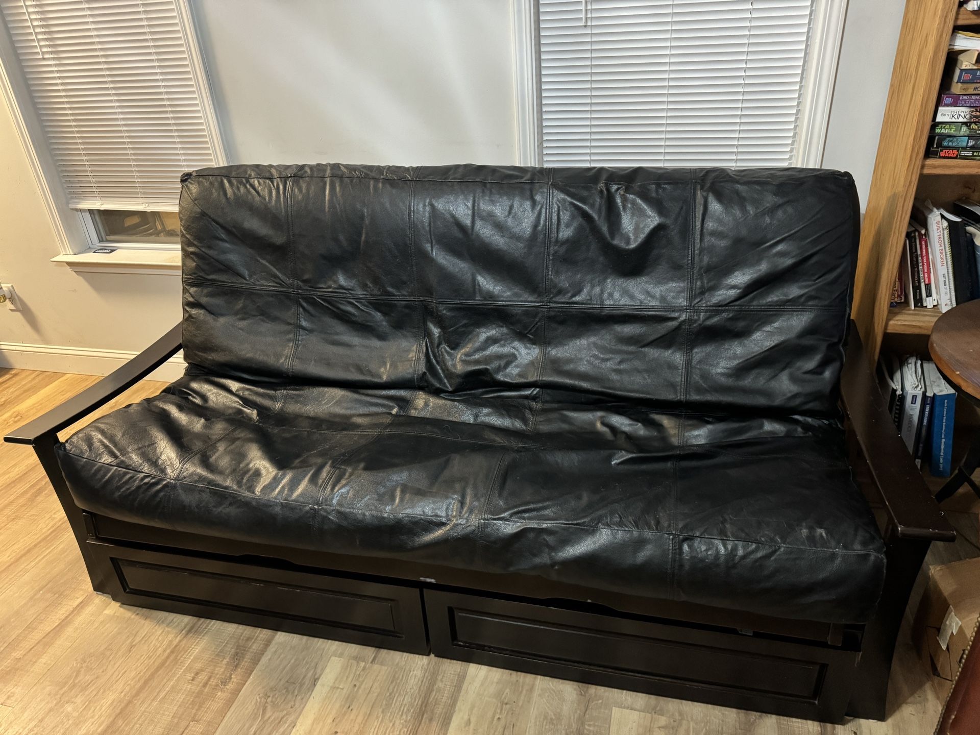 Very Nice Wood Framed Futon