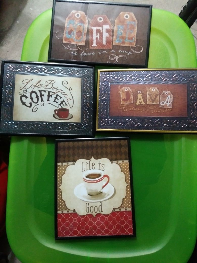 5x7 coffee wall pictures ($5 EACH)