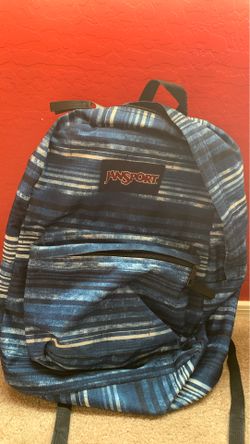 Brand new Jan sport blue and white toned striped back