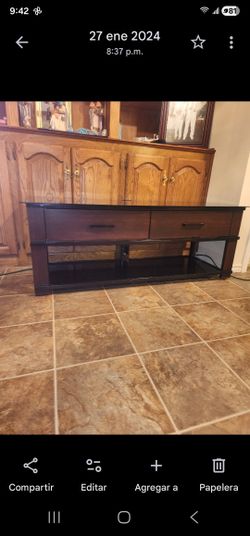 Mueble De Metal Y Vidrio Arriba Para Tele 📺 Con Sus Cajones