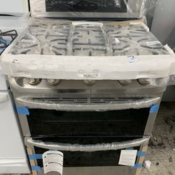 LG 30” Gas Stove In Stainless Steel New Open Box With Double Oven