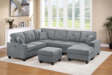 New Sectional Reversible Chaise Sofa Couch! Free Delivery 🚚 and Assembly!