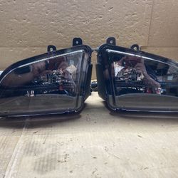 #B48 Fit 18-22 Volvo VNL Big Rig Trucks Black Pair Of LED Fog Lights High/Low Beam Reflectos