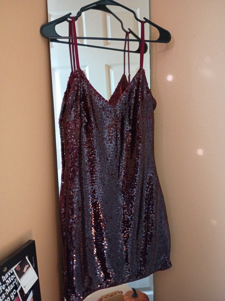 Red Sequin Dress
