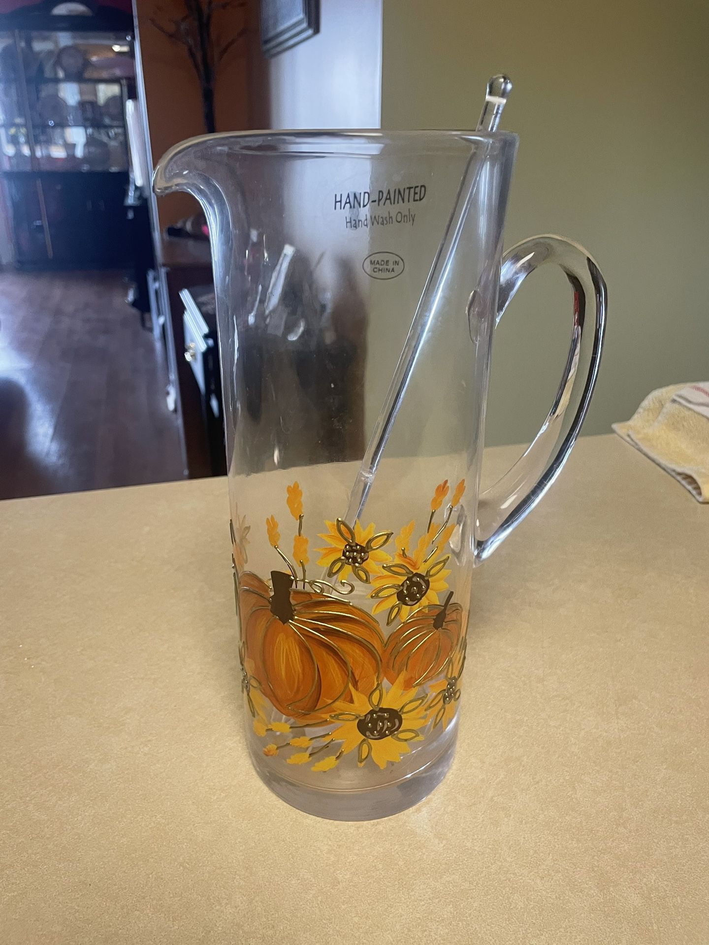 Beautiful Glass Pitcher And Crystal Glass Candy Bowl 