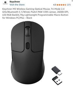 Keychron M3 Wireless Gaming Mouse – Black