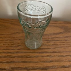 Miniature Authentic Coke Cola 2001 Green Tinted 2.5 Oz/3” Glass