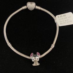 Pandora Bracelet With 1 Charm 7 Inch Bracelet 