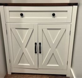 Farmhouse Style Cabinet with Drawer