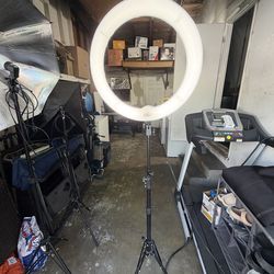 Lights , back drop stand with back drops and tripod