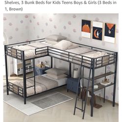 Triple Bunk Beds  (twin)