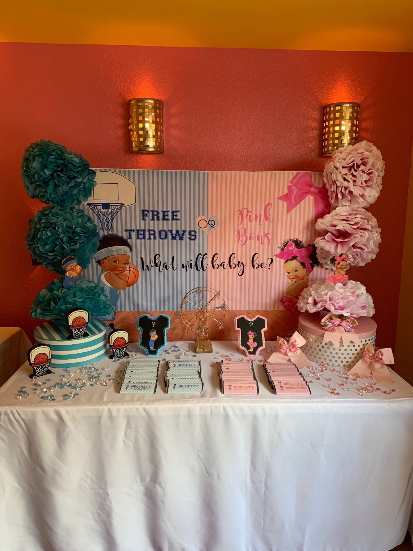 Gender reveal decorations