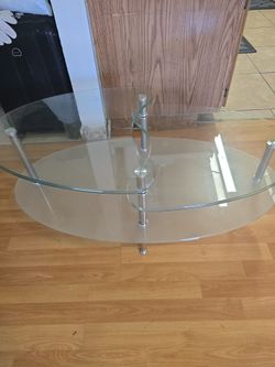 Glass 2 tier coffee table
