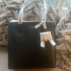 Black Leather Kate Spade Handbag