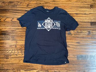 Los Angeles Dodgers 2020 World Series Champions Tampa Bay Rays Navy Tee Sz Large