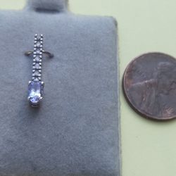 14k White Gold Diamond Pendant. 