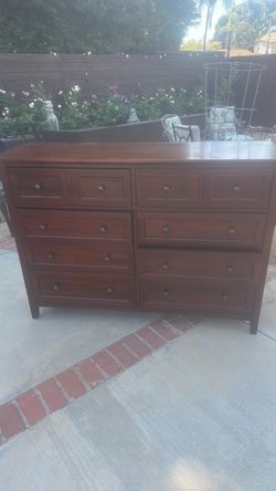 Large 8-Drawer Wood Dresser
