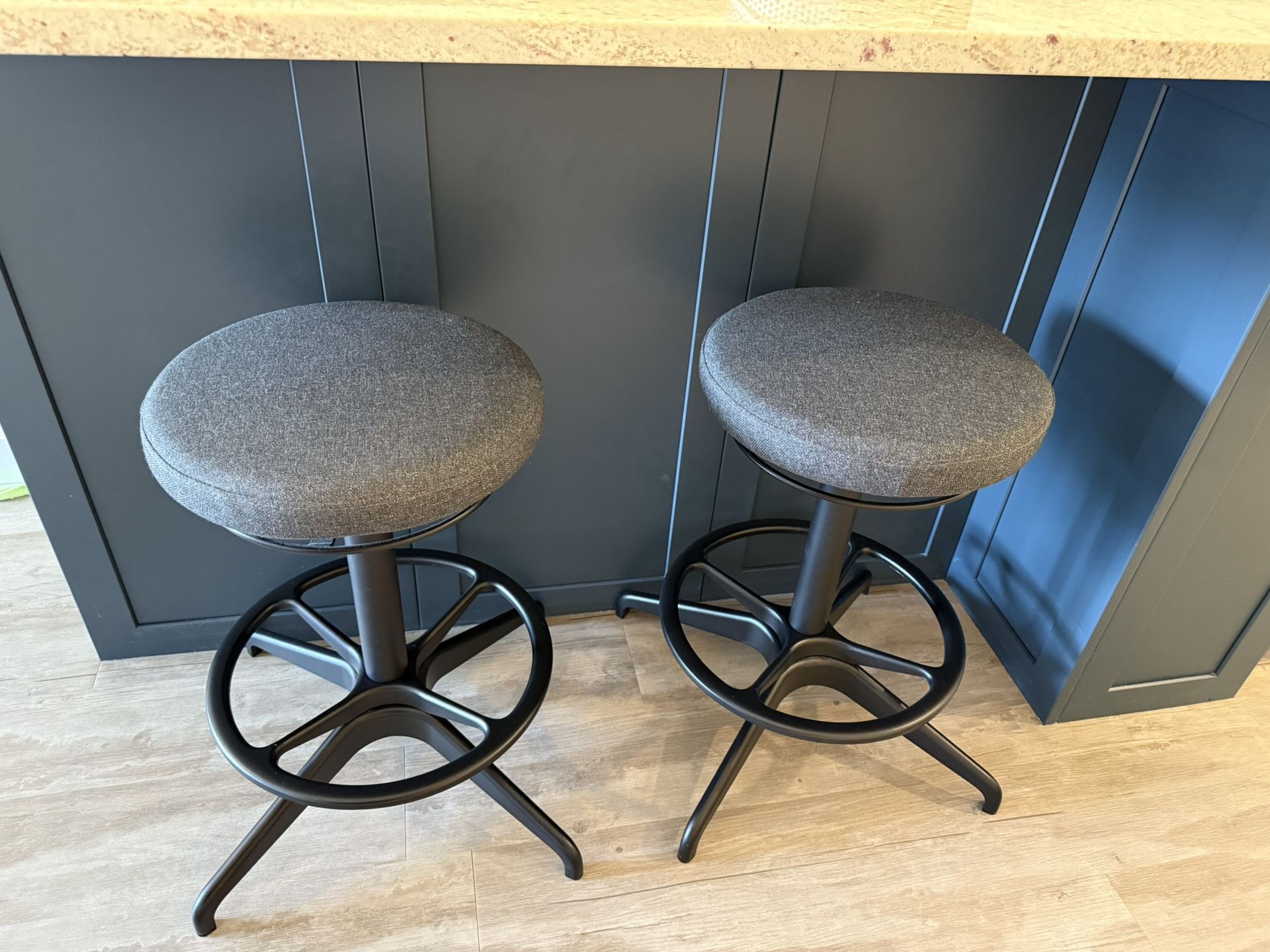 Set Of 2 Adjustable Sit/Stand Stools with Tilt