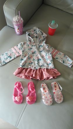 Para Niña 🌸 Talla 18 Meses , Zapatos # 7 /8 