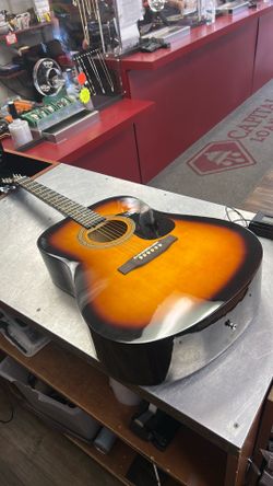 1003 Rouge RA090 6-String Acoustic Solid Body Tabaco Sunburst Guitar 575972
