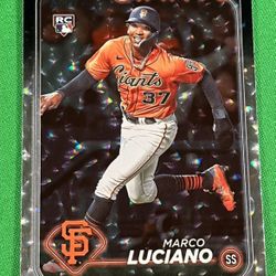 Marco Luciano Silver Sparkle Foil Board Rookie Card 