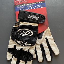 Rawlings Youth X-Large Dynamic Fit System DFS Batting Gloves Black & White