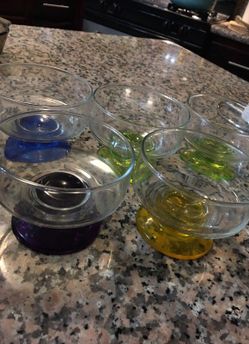 Small color desert bowls