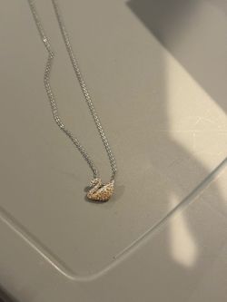 Swarovski Crystal Swan Pendant Necklace
