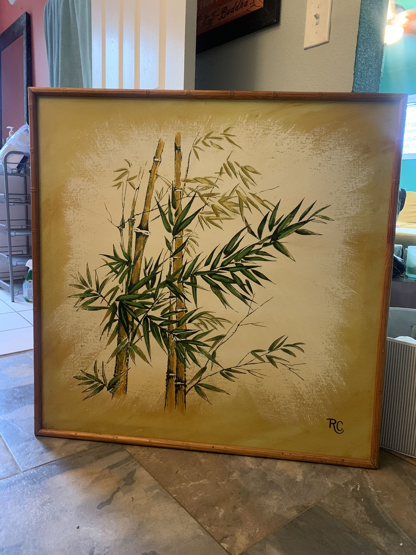 Large Bamboo Canvas Wall Art 