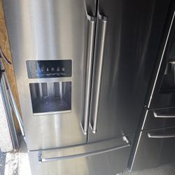 Kitchen Aid French Doors Stainless Steel Refrigerator 