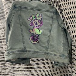Girls faded denim look Minnie mouse size 4, Disney jacket