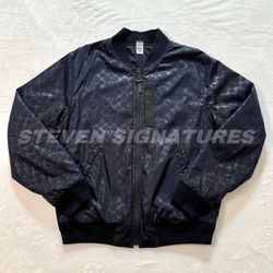 Coach Signature MA 1 Jacket Large Reversible Navy 3089