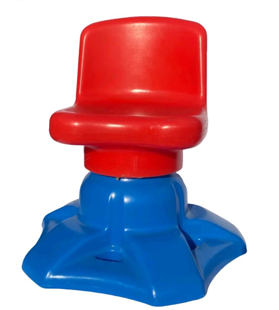 Vintage Little Tikes Art Desk Swivel Chair Child Size Red Blue 4490-00