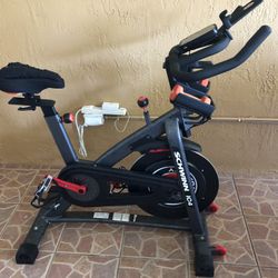 Stationary Schwinn IC4 Bike and Nordictrack Commercial Treadmill 2950