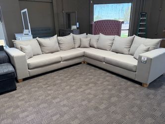 Linen beige sectional (marked way down!)