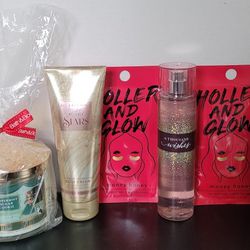 Lot Of Bath & Body Works Candle Body Cream Shower Gel Fragrance Mist & Eye Masks