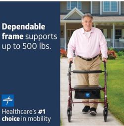 Medline Rollator Walker maroon in Color