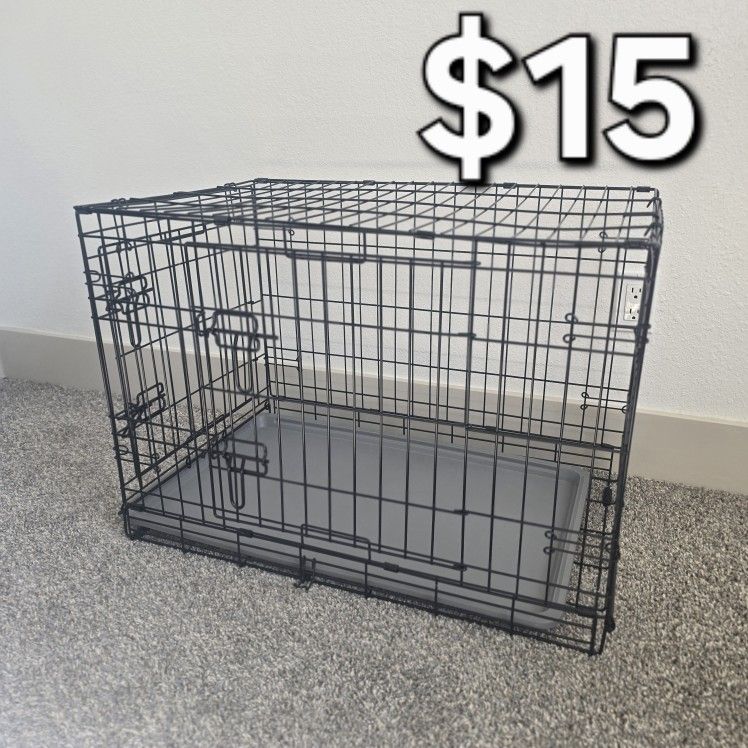 "Boots and Barkley 2 Door Kennel Wire Pet Crate
Dog Crate"