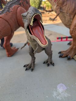 Mattel Jurassic World Dino Rivals Bite 'N Fight T-Rex Action Figure - Excellent Working Condition