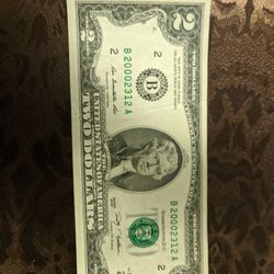 Un Billete De Dos Dollares