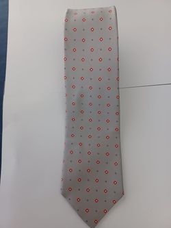 Vintage Mens Tie-Valeriano grey w/red