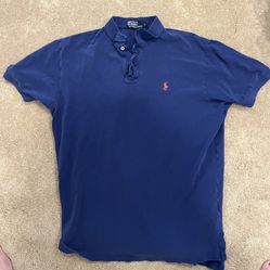 Polo Ralph Lauren Men’s Blue Short Sleeve Large Shirt