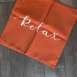 New Orange Pillow Case Covers (2 Pack) 18x18