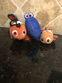 Nemo & Dory Coin Pouch Keychain Plushies