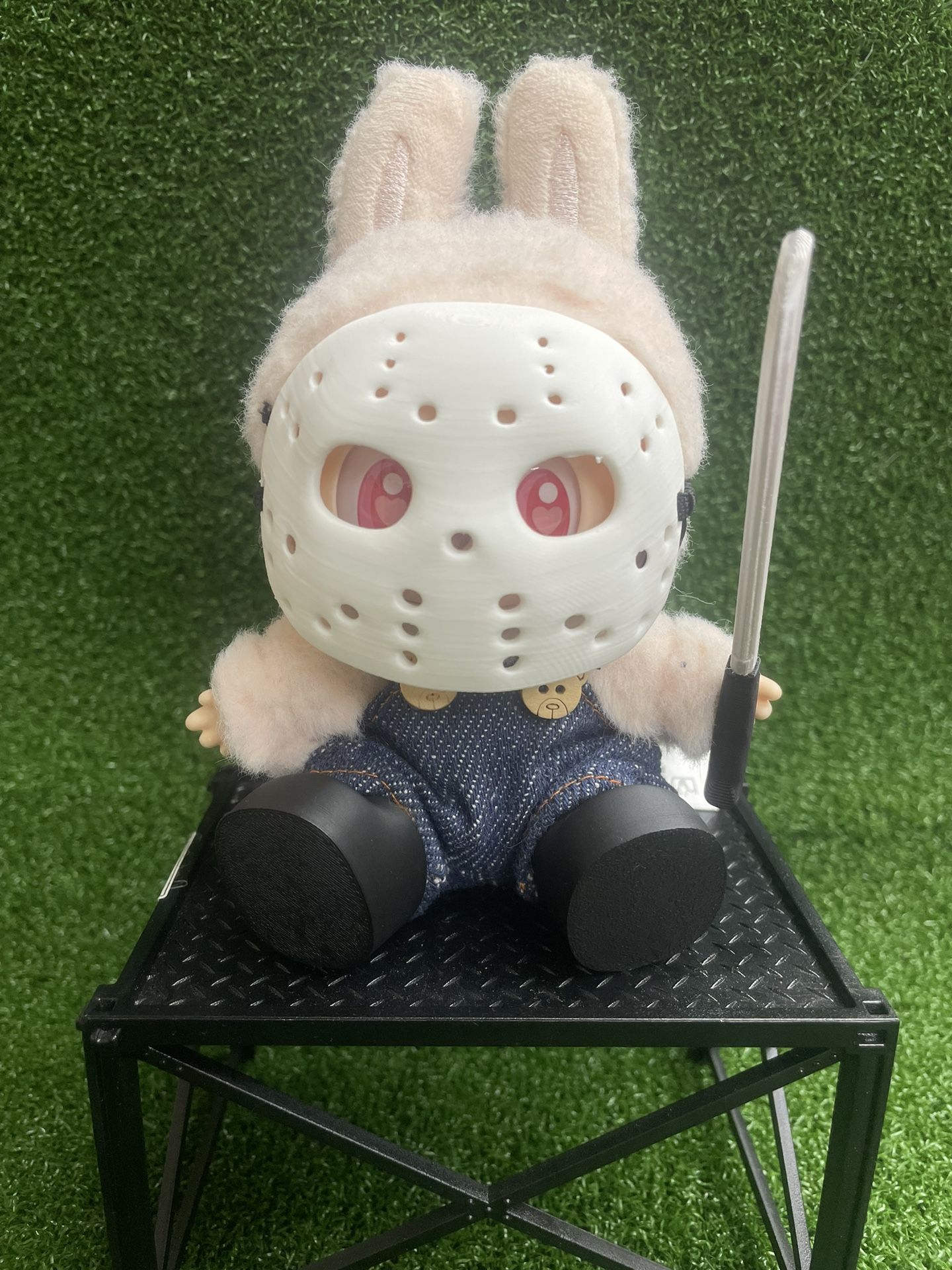Horror Labubu Clothing Set Jason Inspired Popmart Plush Keychain Accessory