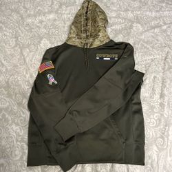 NFL Nike Olive Green Camo Hooded Pullover - Cowboys
