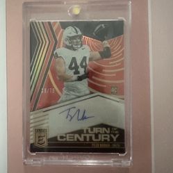 Tyler Warren Colts Turn of the Century Football Card with Autograph 28 of 75 Elite 