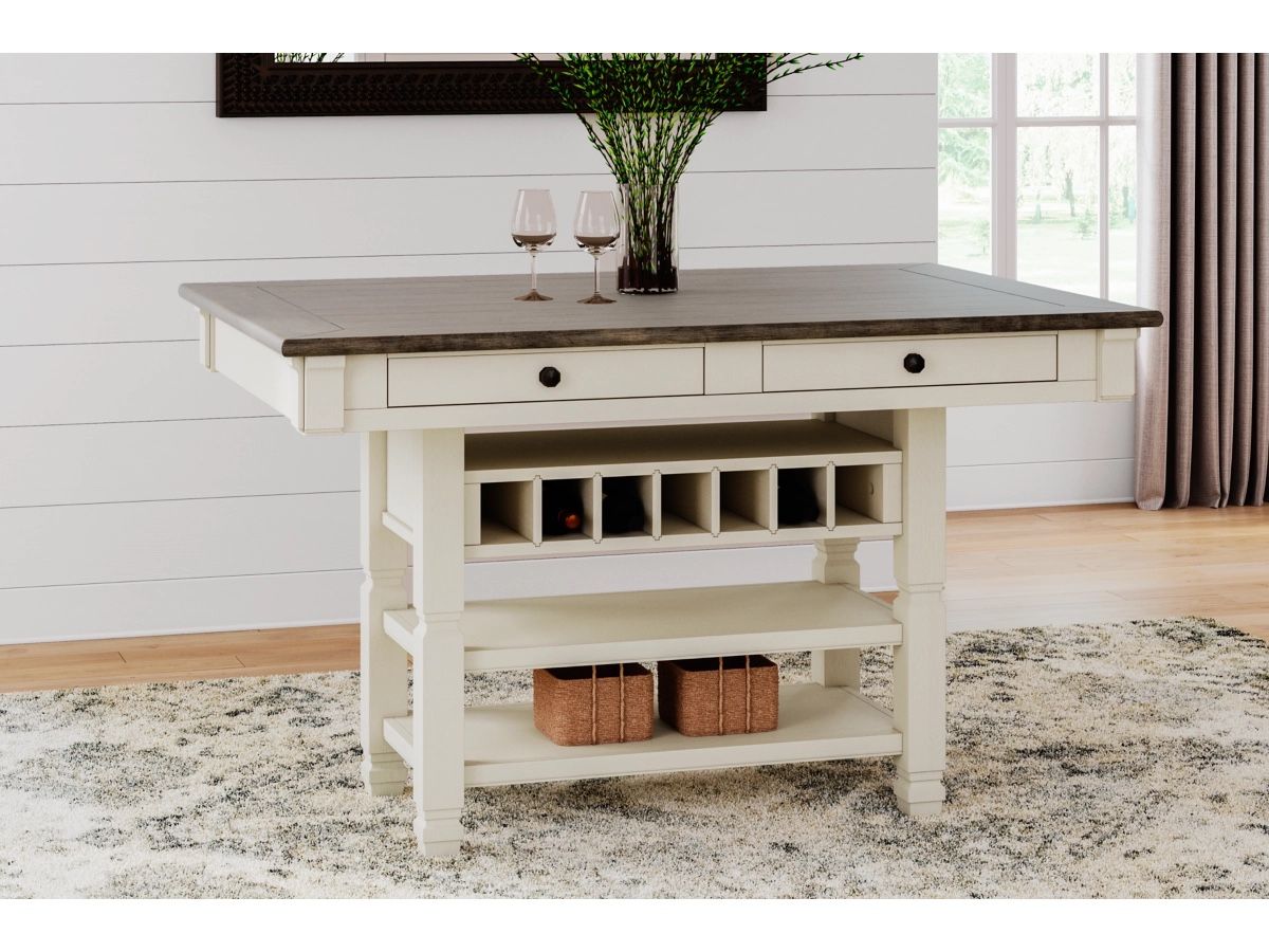 Ashley Furniture (originally $1700)- Bolanburg Counter Height Dining Table with Drawers + 6 Chairs