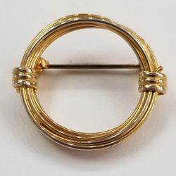 Older Circle Pin Plated