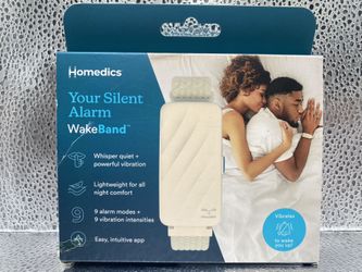 Homedics WakeBand Silent Vibrating Alarm Wristband, Ultra-Light C New Open Box